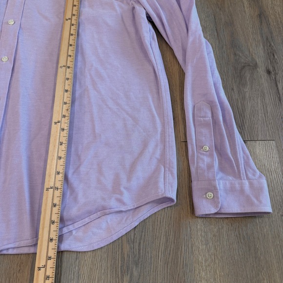 Ralph Lauren Knit Oxford Long Sleeve Button Down Shirt Lavender XXL Flesh Pony - Picture 5 of 9